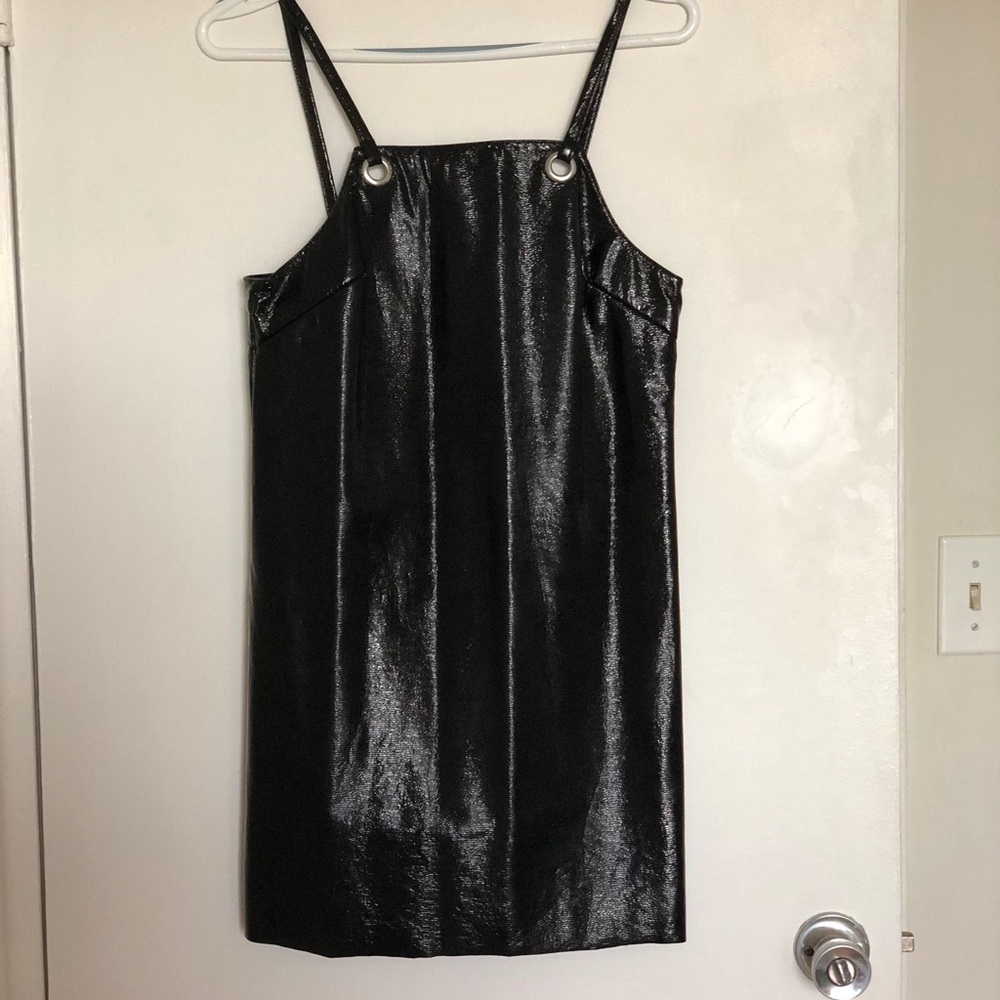 Faux leather dress